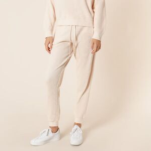 Nude Lucy Cream Beige Uma Waffle Lounge Jogger Pants Size S